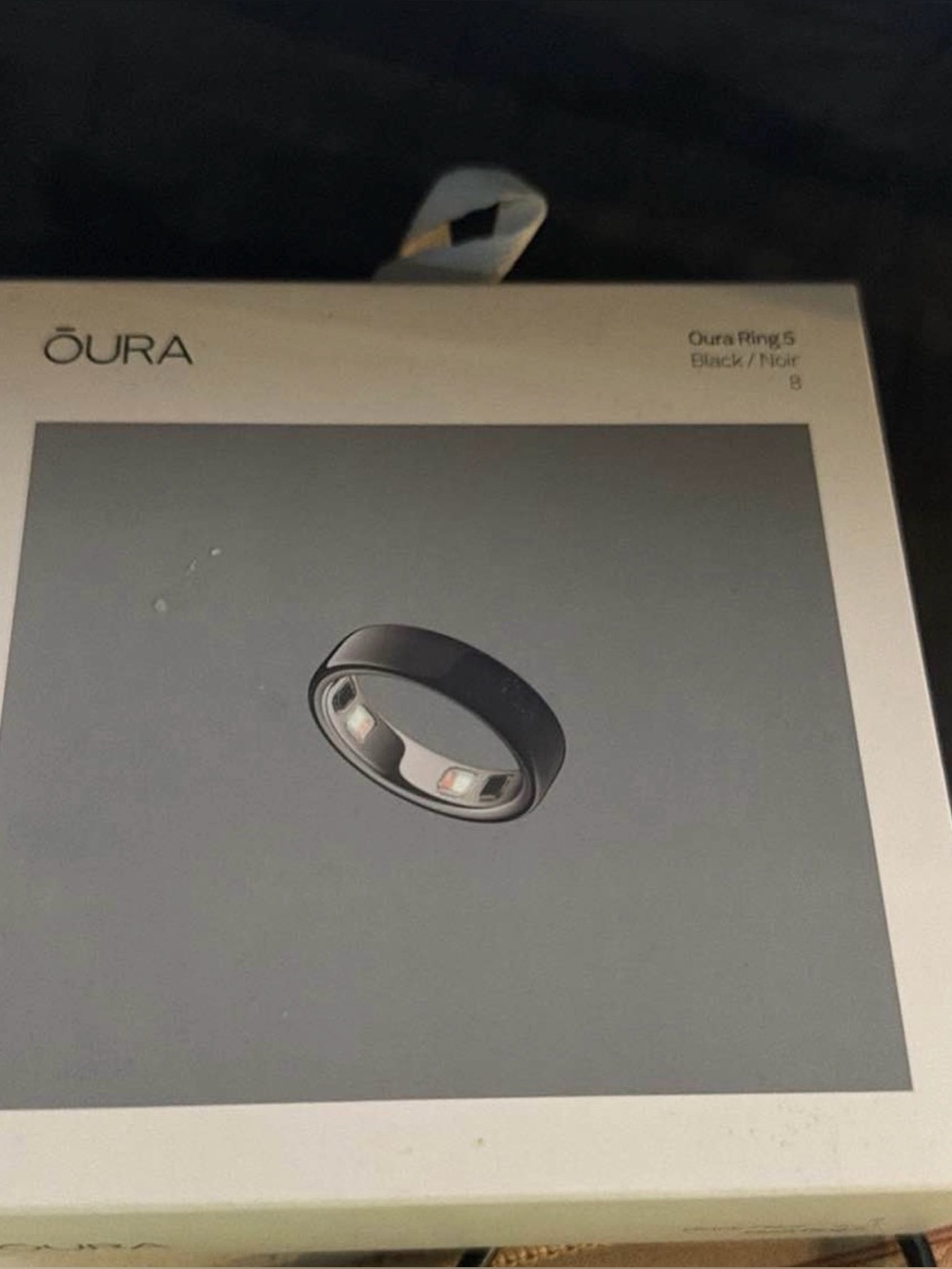 Oura Ring 5 Smart Health Ring in Black (Size 8)